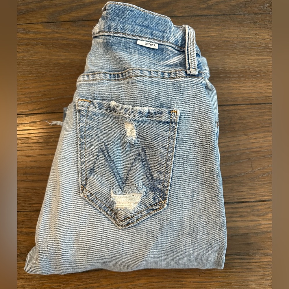 MOTHER Superior The Tomcat Light Blue Jeans Size 24